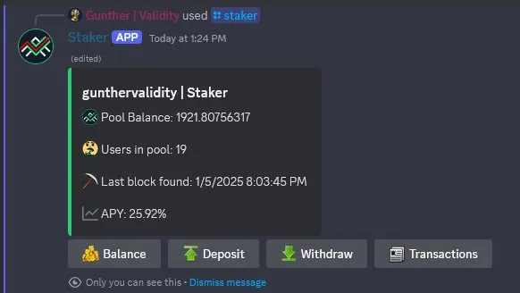 Staker Bot User Profile